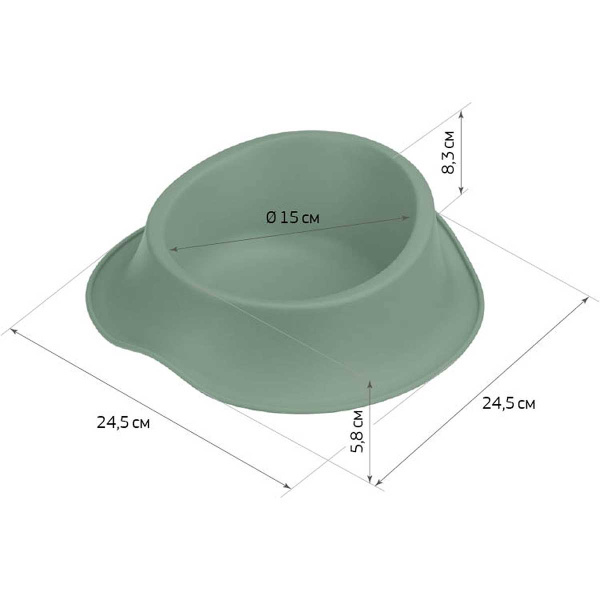 Миска для животных ФЛАФ 0,65 л Капучино М1803 х8