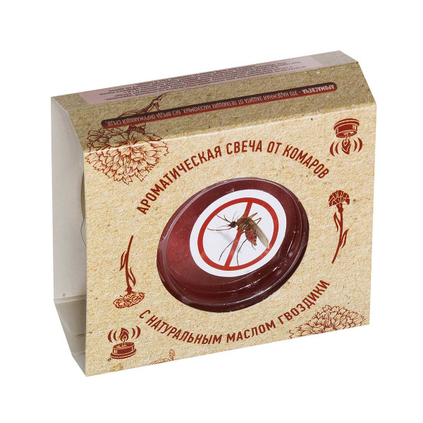 Свеча репеллент Гвоздика 60г банка СГБ60 х12шт