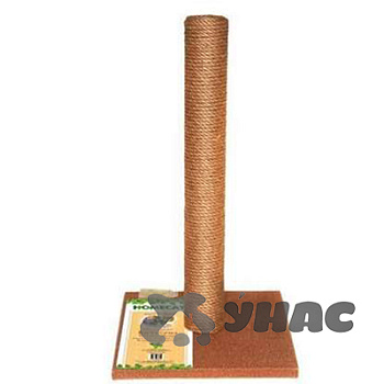 Когтеточка-столбик HOMECAT (ковролин, джут) коричневая 295*295*500мм