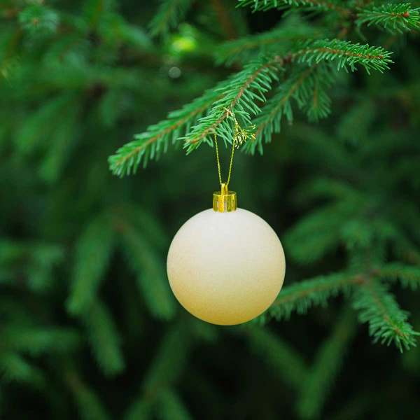 Набор елочных украшений LN09-6 6 см 12 шт Шары БАРХАТ