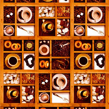 Клеенка нетканая основа 135 см*20 м  ПЕРФЕКТ 640/1 Салфетки гол. на сером Тверь