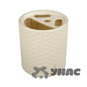 Подставка для зубных щеток слоновая кость "Плетенка" БШ2535(16) 