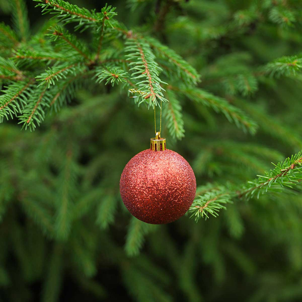 Набор елочных украшений 6ADZCKE9-J5-3 6 см 9 шт Шары Красные