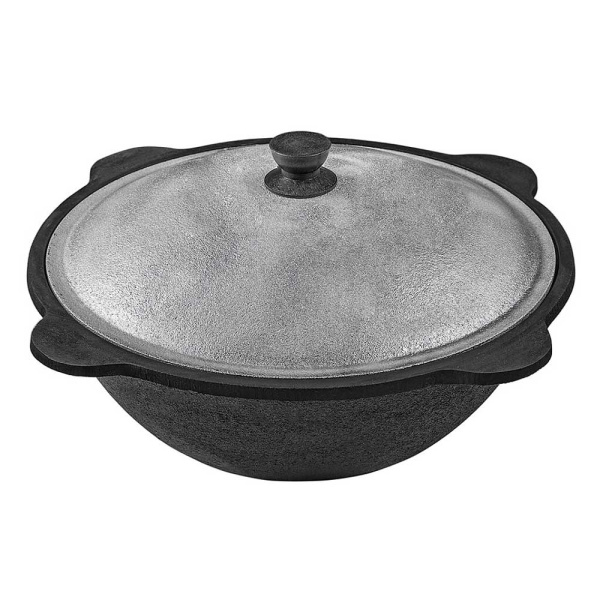 Казан чугун 10л Добрыня DO-6405 алюм.крышка