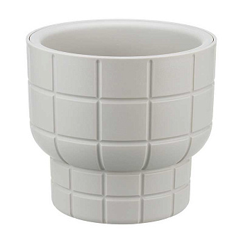 Кашпо КАРЕ D180мм 1,9л со вставкой кремовый М3257 х8 