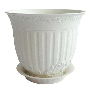 Кашпо "Европа" 57 л. белый х5 