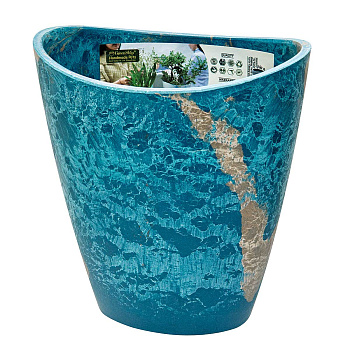 Вазон 0,8 л бирюза+шоколад R-16YB14бш 