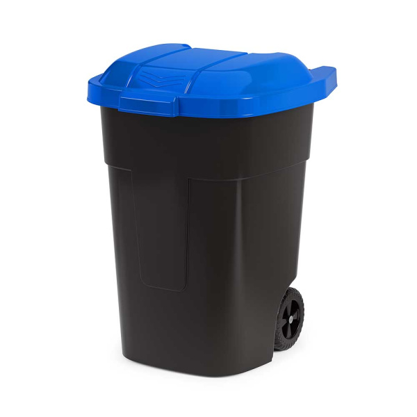 Контейнер для ТБО 65л на колесах ч-синий БШ4664