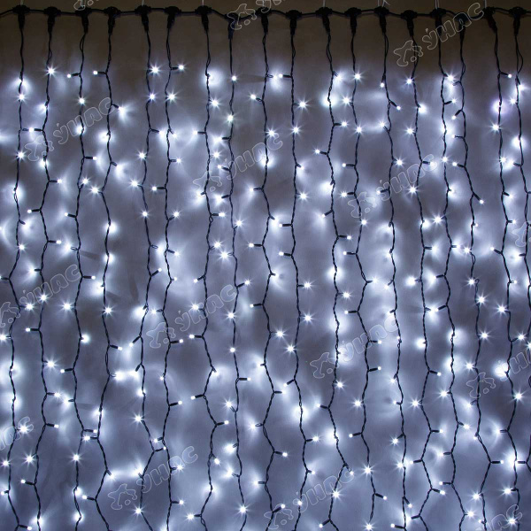 Гирлянда для наружного применения штора FAW-2С-2 600 ламп 2*3 м белый