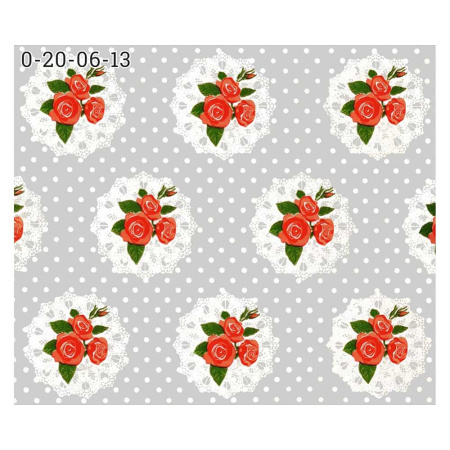 Скатерть "Пикник" 120х140 0-20/06-13 Роза/Горох