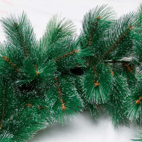 Елочная гирлянда HJ270 120веток (270см) пушистая с серебром х12