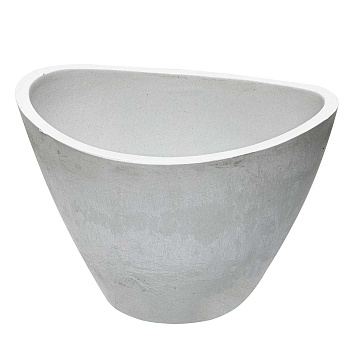 Горшок Лодочка 0,6 л белый камень H-09YB15-1бк 