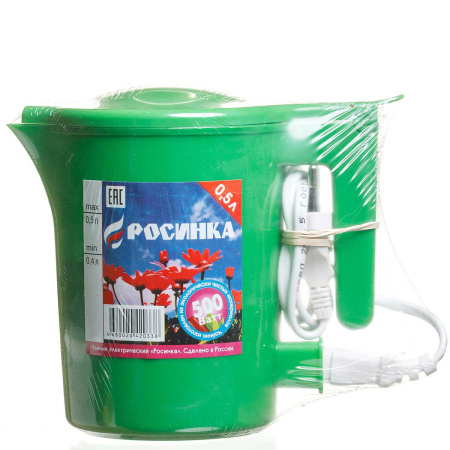 Эл. чайник ЭЧ 0,5/0,5-220 "РОСИНКА" 0,5л/0,5кВт (цвет Зеленый) х10