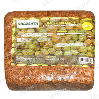 Кокосовые чипсы 4,5кг в блоках с вкладышем ФАЙБЕР ФЭМИЛИ 
