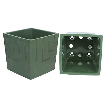 Горшок КВАДРО 13л НЕФРИТ с вклад КВ25-32 Ливин х3 