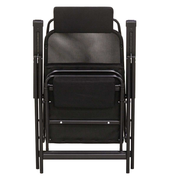 Кресло складное A7 с выдвижной подставкой для ног, подушкой под спину, регулируемый наклон спинки-9 положений