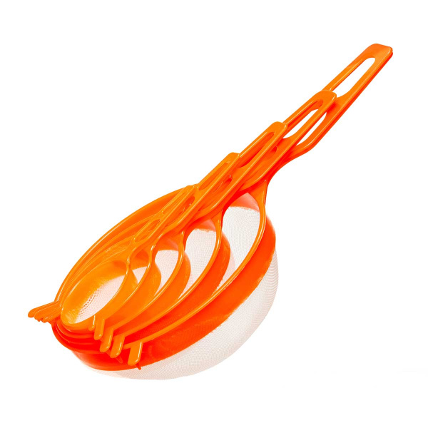 Сито НАБОР 5 предметов (с ручкой) пластик+капрон NA2487 (72)