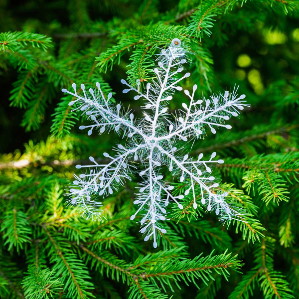 Подвеска Т171 Снежинка3шт 17см пластик (Цена за 10шт) (200)