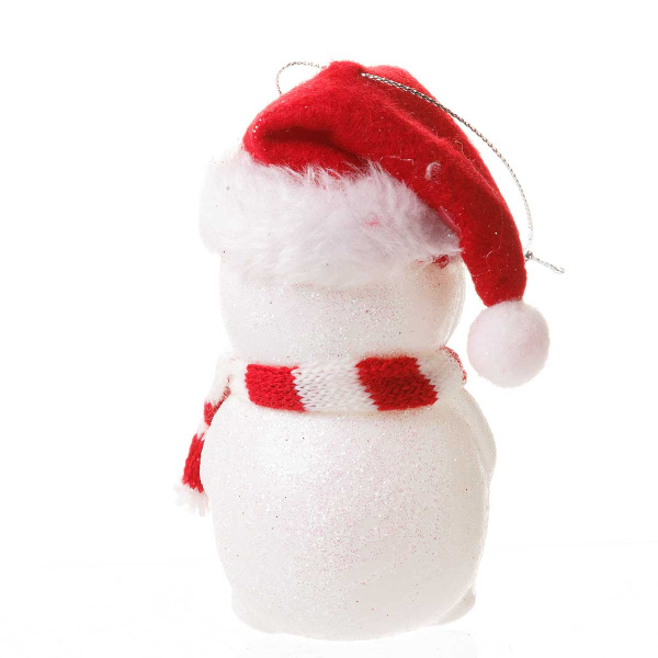 Шар SFOP22090-B 1шт 10см Снеговик с красн шарфом (288)