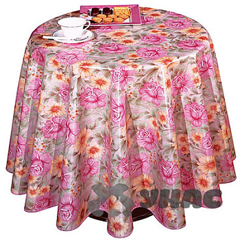 Клеенка 140*20 ДЕКОРАМА 44А (садовые цветы, желтый + розовый) ТУРЦИЯ