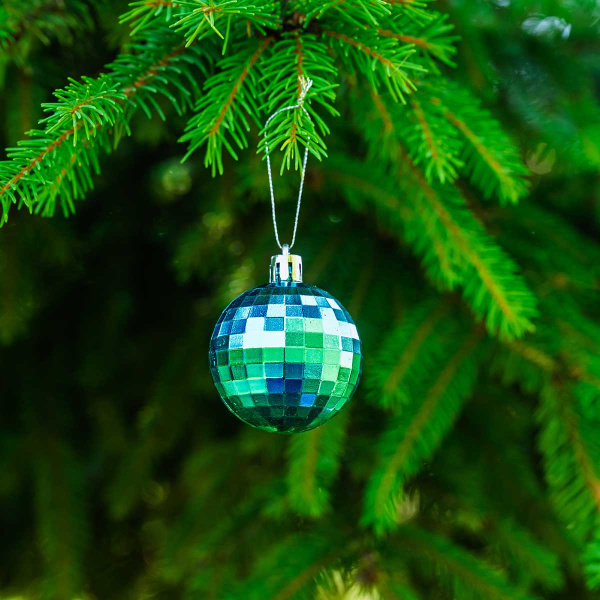 Набор елочных украшений JT25-AL097 4см 12шт Шары белый/голубой (3шт шар 4см фактурный четырехлистник, 3шт шар 4см фактурный грани, 3шт шар 4см белый с перламутровым блеском, 3шт шар 4см белый с инеем) (144)