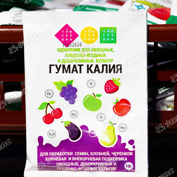 Гумат калия 10г Три Сезона х150 