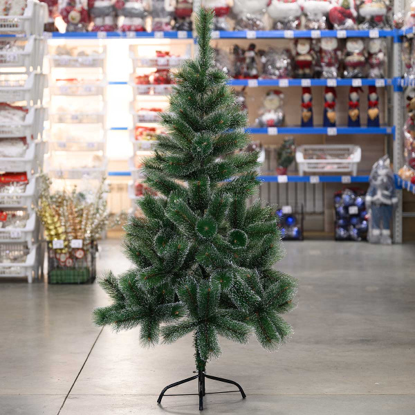 Елка HJ150-82-1 БЕЛАЯ (снег) 150см  144ветки мет.подст.