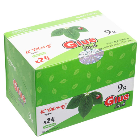Клей карандаш 9гр Yalong YL86003-9 (цена за 24шт)