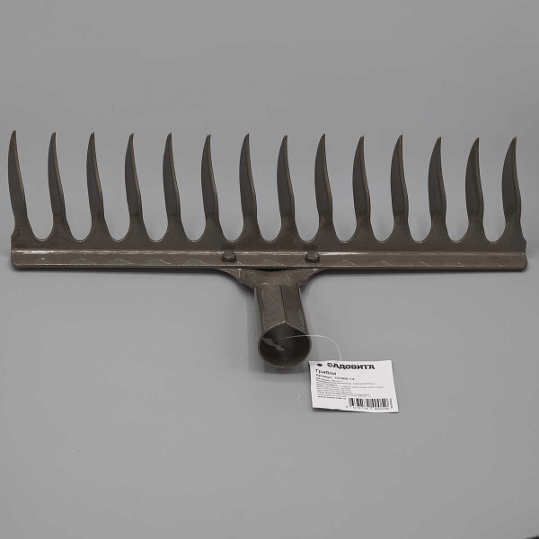 Грабли витые 14 зубьев (131060-14) 33см h-7см (рельсовая сталь) САДОВИТА (24)