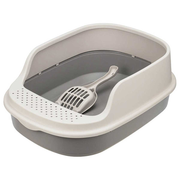 Лоток для кошек высокий борт + совок Капучино М1834 х4