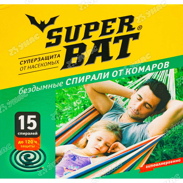Антикомариные спирали (15 шт в зеленой коробке) SuperBAT