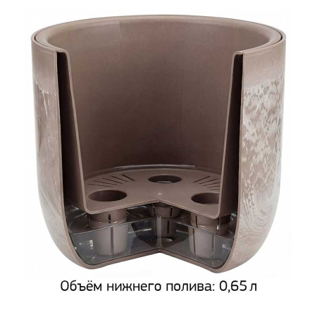 Кашпо МИКРИТ D180мм 1,9л со вставкой бежевый слайн М3265 х15 