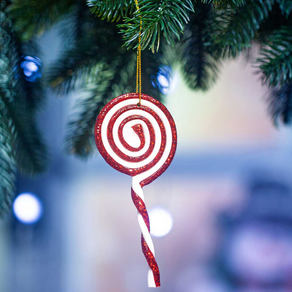 Шар 25A13-1 3 шт 14 см Леденцы красно/белые (500)