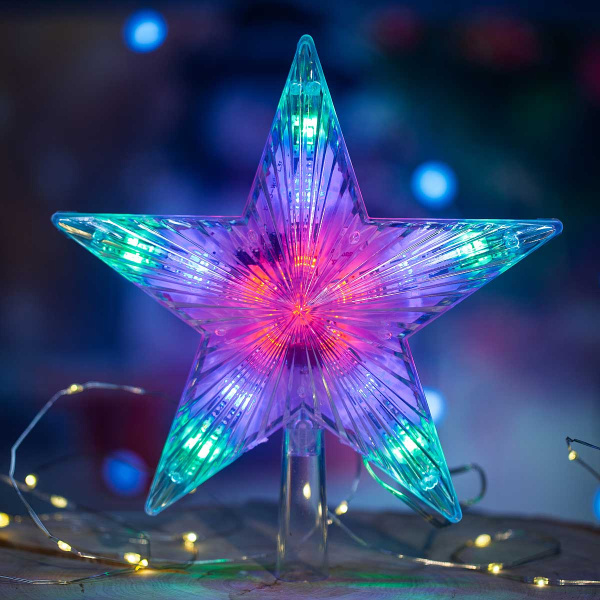 Гирлянда макушка LS-4-6 звезда 22 см цветная х60