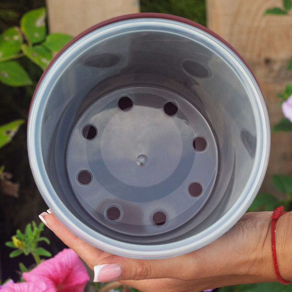 Кашпо Fleurs 2 л Бордо КШ-3702 х12 