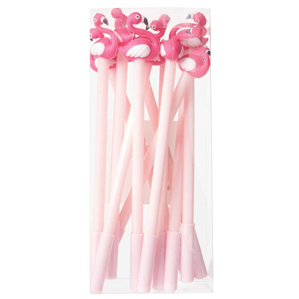 Ручка гелевая "Фламинго" черная NK-308 (Цена за 12шт)