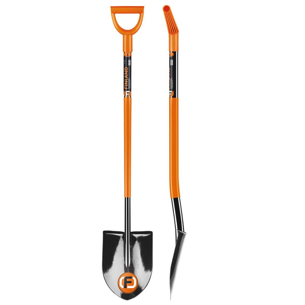 Лопата штыковая сварн с овальным черенком круглым штыком FINLAND 1931