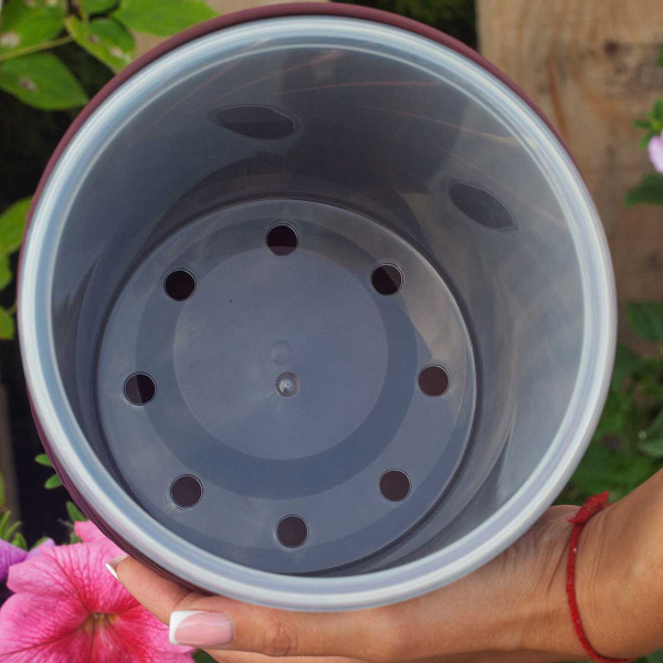 Кашпо Fleurs З,1 л Бордо КШ-3729 х8 