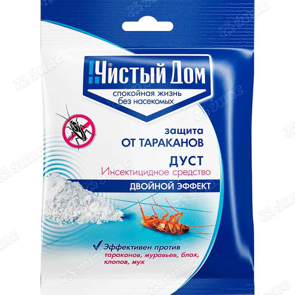 Чистый дом дуст 50г от тарак,,блох,клопов 02-452 х100