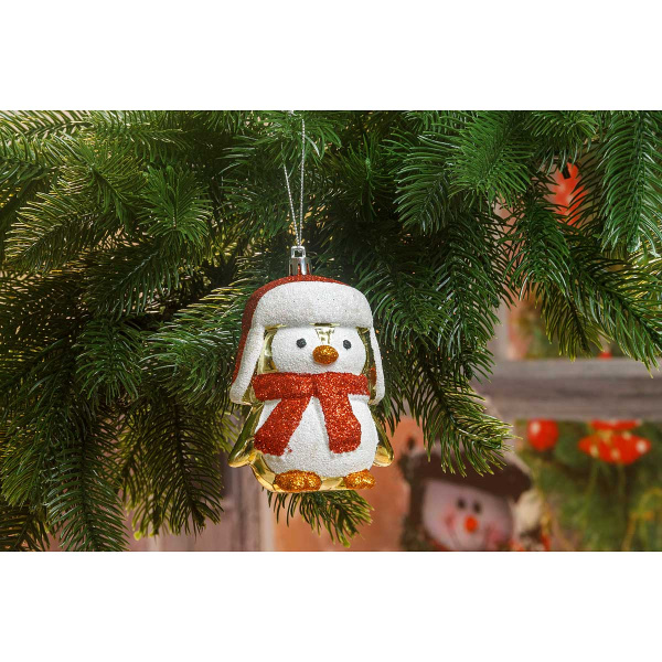 Шар SFOP21062-B 1шт 10см Пингвинчик красный (288)