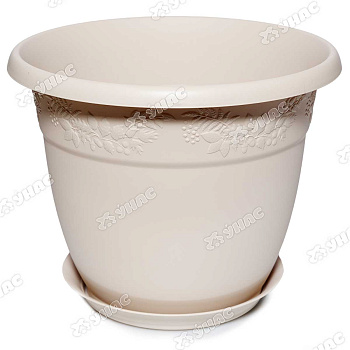 Кашпо РЯБИНА 350мм 14,7л с подст. латте М3059 (10) 