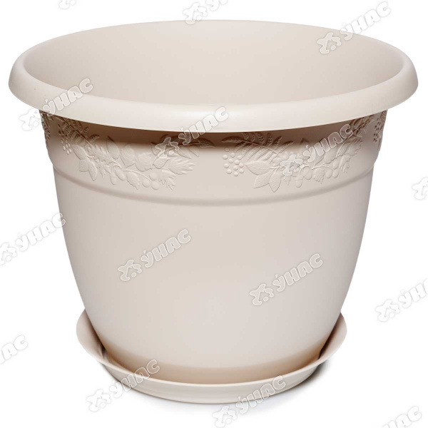 Кашпо РЯБИНА 350мм 14,7л с подст. латте М3059 (10) 