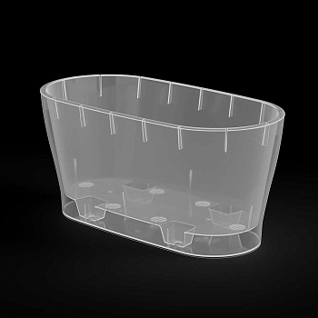 Горшок ЛЕЯ прозрачный 4л овал двойной БШ8867 х6 