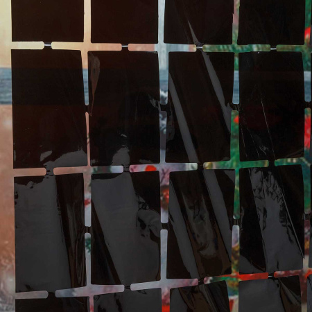 Занавес 9222-22 из фольги "Прямоугольник" черный 1*1,8м (600)