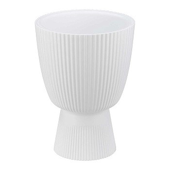 Кашпо ВЕЛЬВЕТ D180мм 1,9л со вставкой Белый М3269 х8 