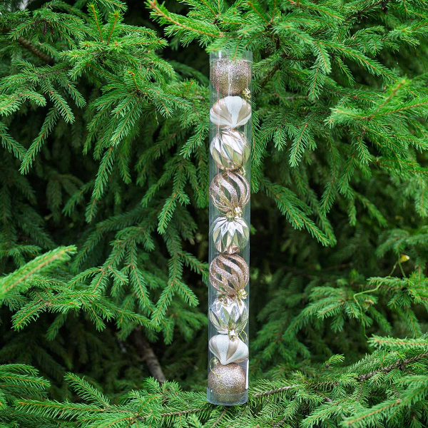 Набор елочных украшений 6ADZCKE9-J5-6 6 см 9 шт Шары БРОНЗА