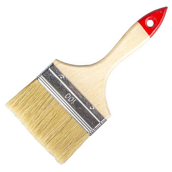Кисть малярная плоская 100 мм-4" натуральная щетина NA1308-6/361-5AL