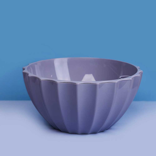 Кашпо "Ракушка" 3,4 л Серый шёлк Пласт Авеню х8 