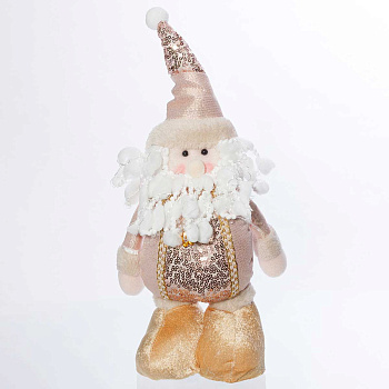 Фигура новогодняя интерьерная МТ20005А Дед мороз 30см в розовой одежде