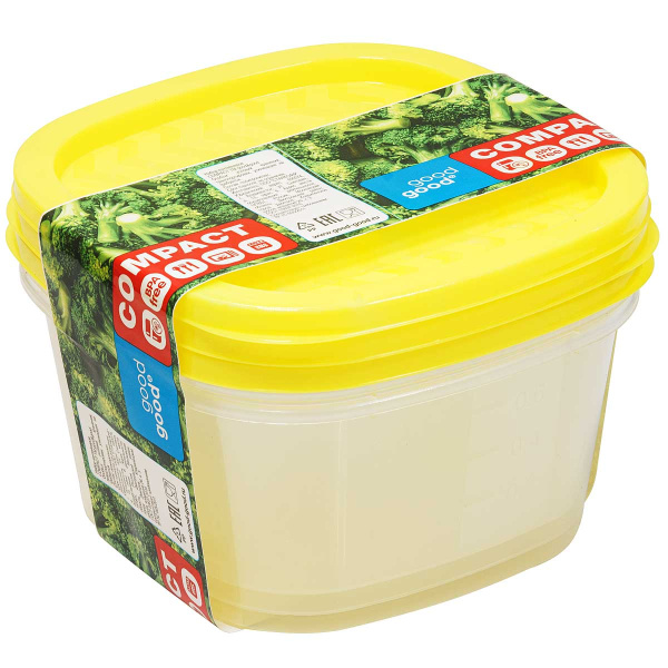 Набор контейнеров COMPACT 3х0,9л